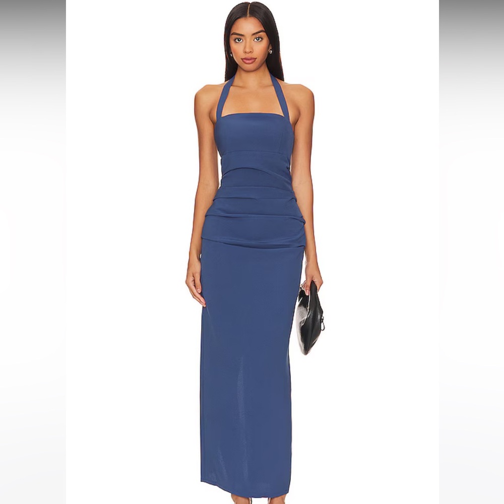 Lioness Navy Halter Maxi Dress